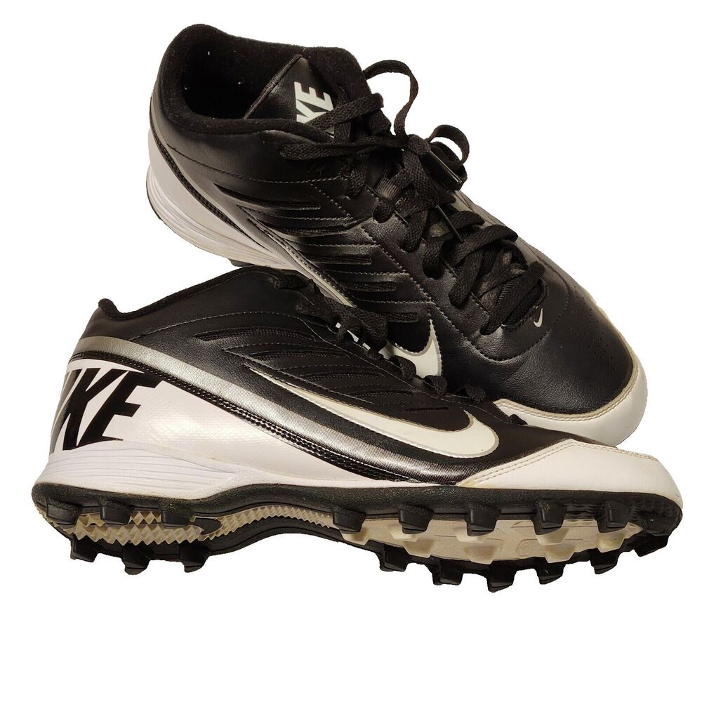 NIKE LAND SHARK Football Cleats Black/White Men’s Size 12
